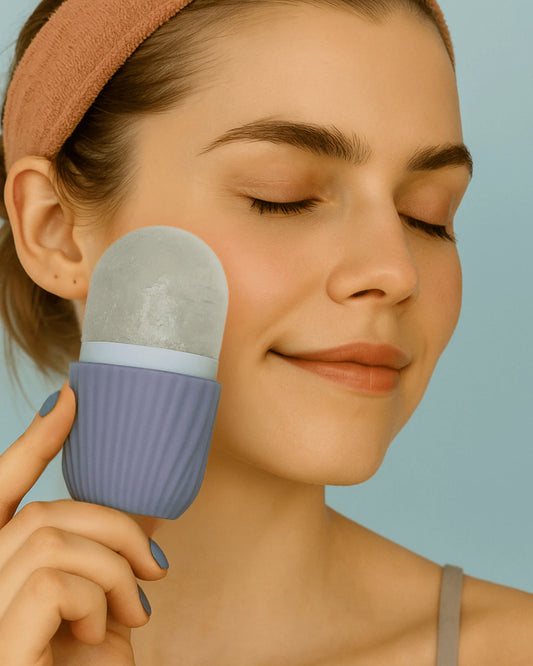 Massageador facial em gelo